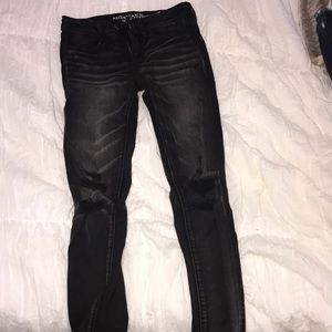 Black Ripped American Eagle Jeans